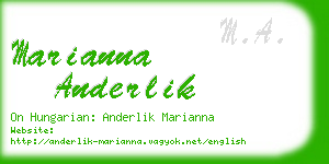 marianna anderlik business card